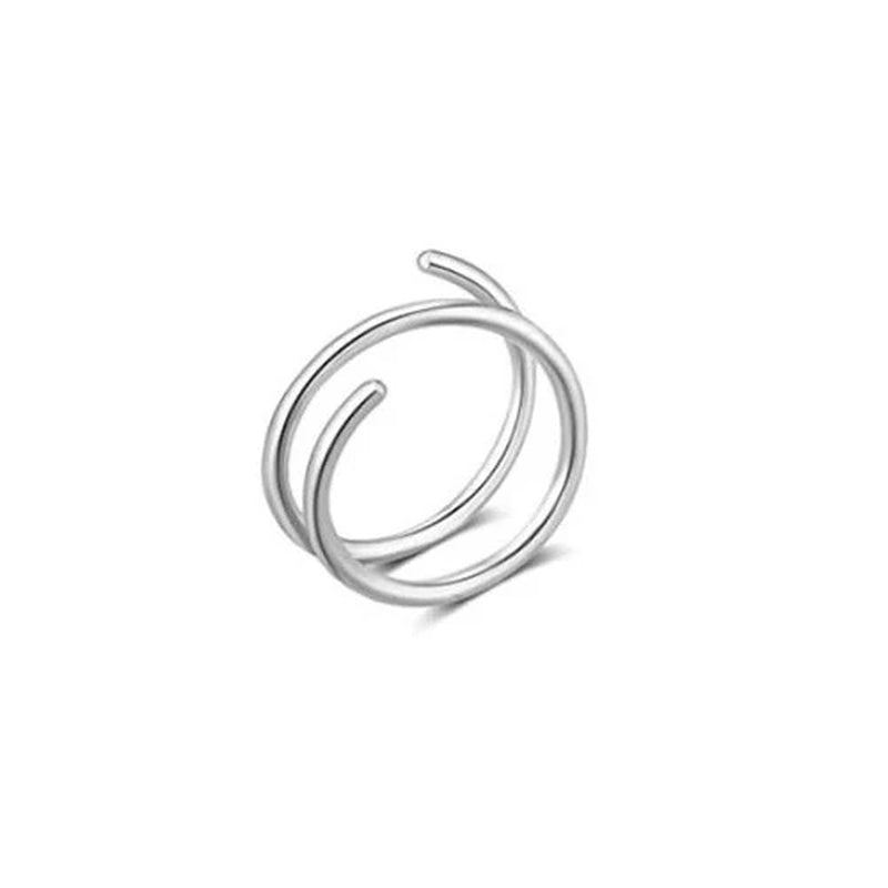 "20G Double-Layer Twist Stainless Steel Nose Ring – Cartilage, Tragus & Septum Jewelry for Women"