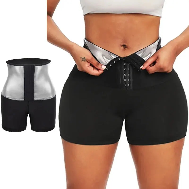 "Women's Sweat Sauna Pants - Body Shaper, Waist Trainer, Slimming Fitness Shapewear for Weight Loss"